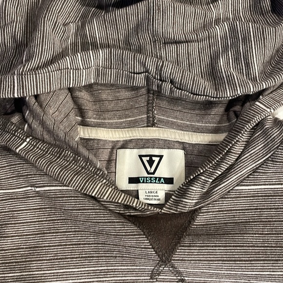 Vissla Men’s Surf & Skate Multi-color Grey/Teal stripes Hoodie Size L - Picture 2 of 10